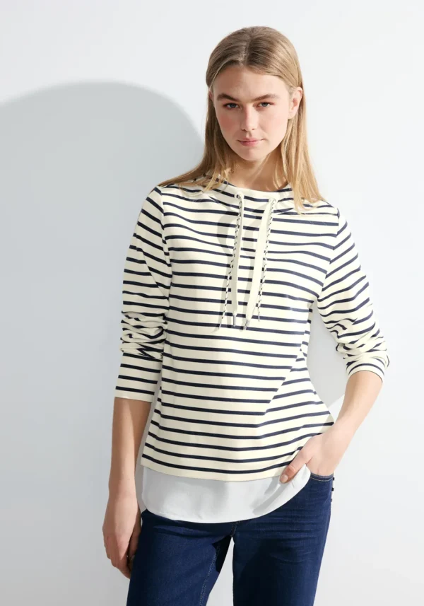 Pull blanc grande taille Olivia vue face - Giulia Collection Coutances