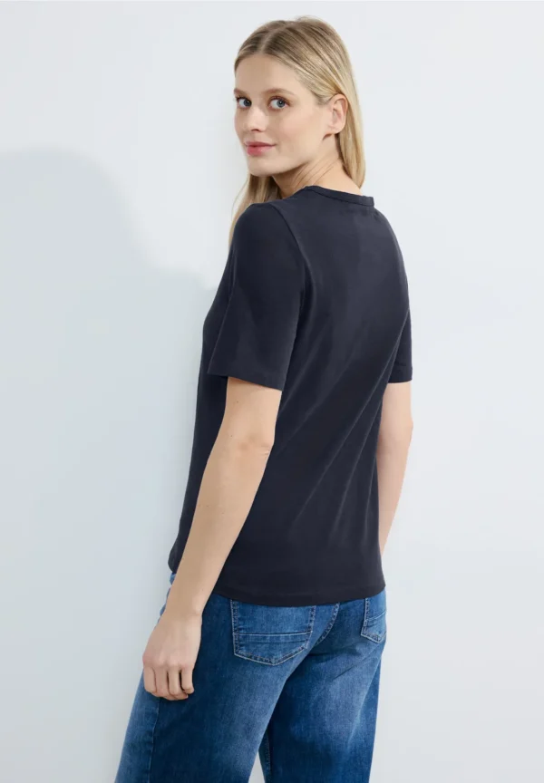 Tee-shirt bleu marine grande taille Kessy vue dos - Giulia Collection Coutances