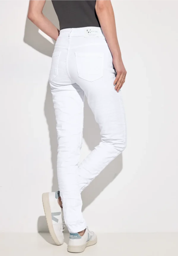 Pantalon blanc grande taille Gaella vue dos - Giulia Collection Coutances