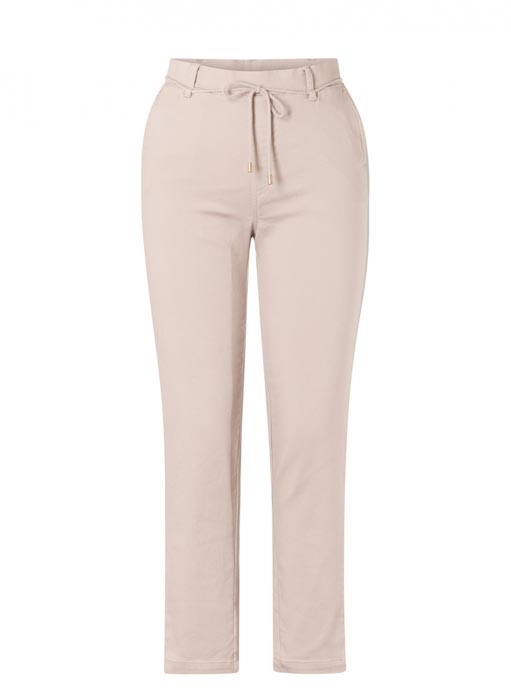 Pantalon beige grande taille Gia vue face - Giulia Collection Coutances