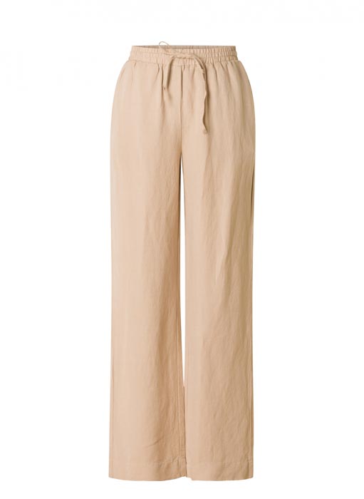 Pantalon beige grande taille Merel vue face - Giulia Collection Coutances