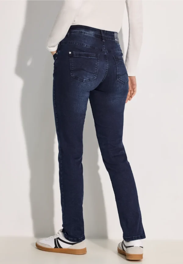 Pantalon bleu grande taille Marielle vue dos - Giulia Collection Coutances