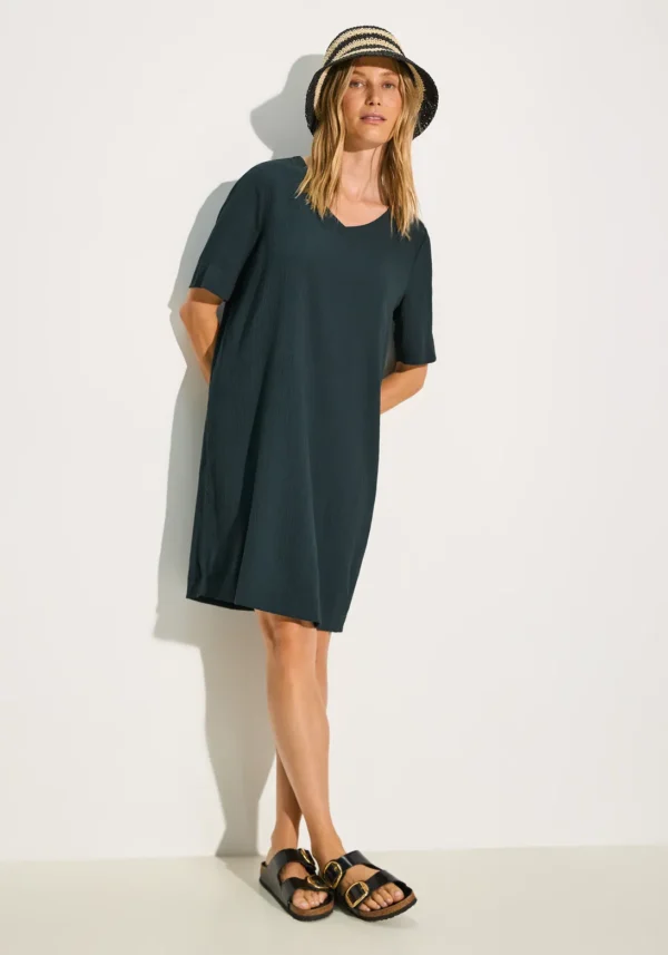 Robe verte grande taille Inaya vue face - Giulia Collection Coutances