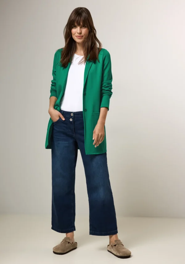 Blazer vert grande taille Constance vue face - Giulia Collection Coutances