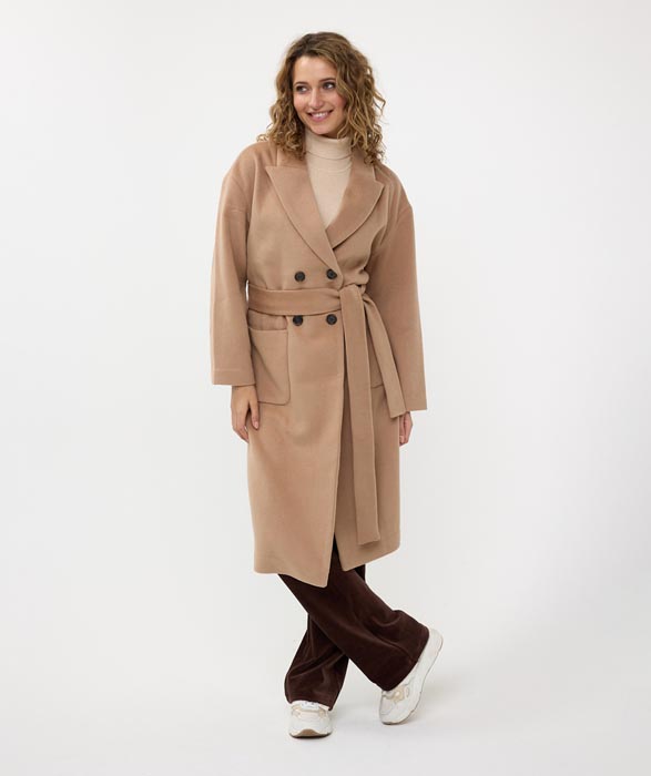 Manteau beige grande taille Solène fermé - Giulia Collection Coutances