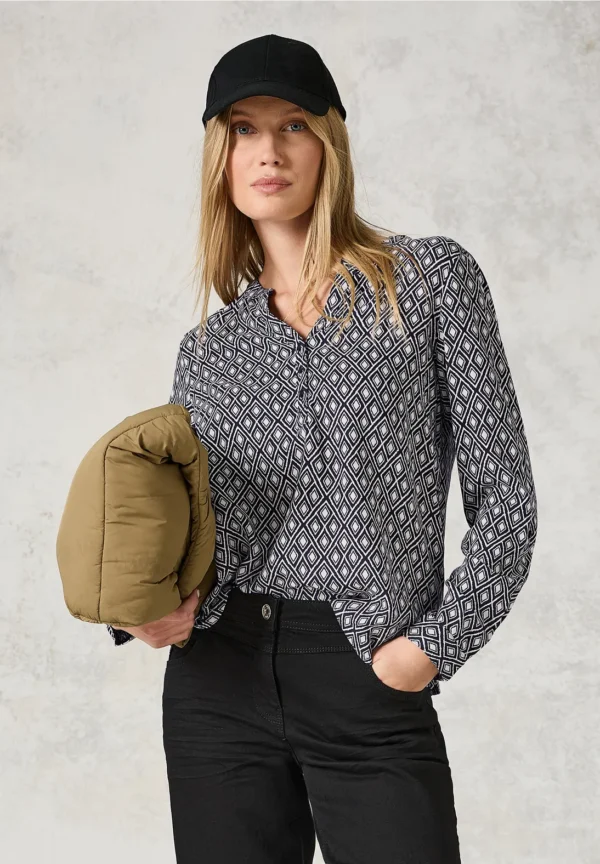 Blouse grise grande taille Eliora vue face - Giulia Collection Coutances