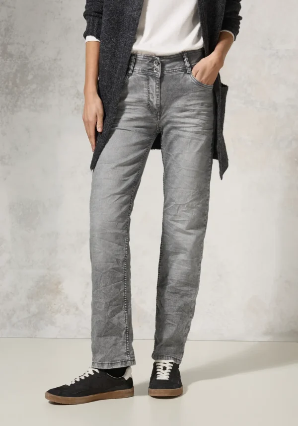 Pantalon gris grande taille Agneta vue face - Giulia Collection Coutances