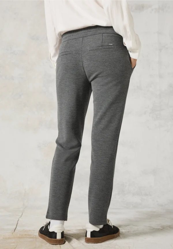 Pantalon gris grande taille Bérénice vue dos - Giulia Collection Coutances