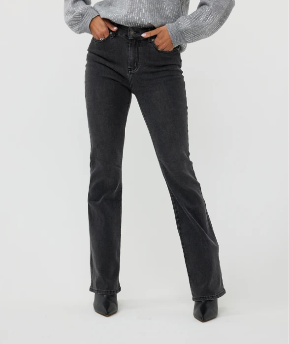 Pantalon gris grande taille Tessie vue face - Giulia Collection Coutances