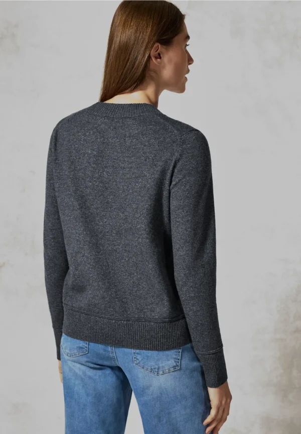 Pull gris grande taille Aglae vue dos - Giulia Collection Coutances